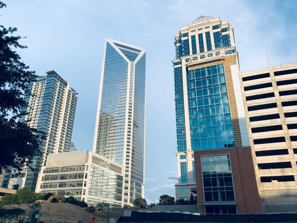 Charlotte,,Nc,-,July,8,,2019:,Closeup,Of,Charlotte,Downtown