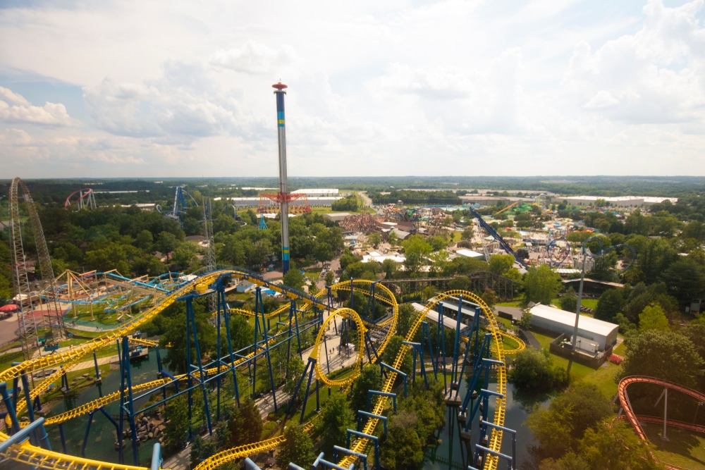 Carowinds,,Usa,-,August,19,,2019.,Attraction,Nighthawk,Roller,Coaster