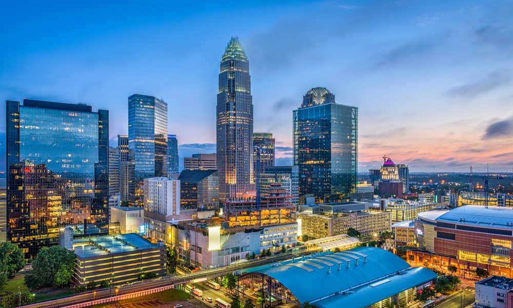 Charlotte,,North,Carolina,,Usa,Uptown,Skyline.